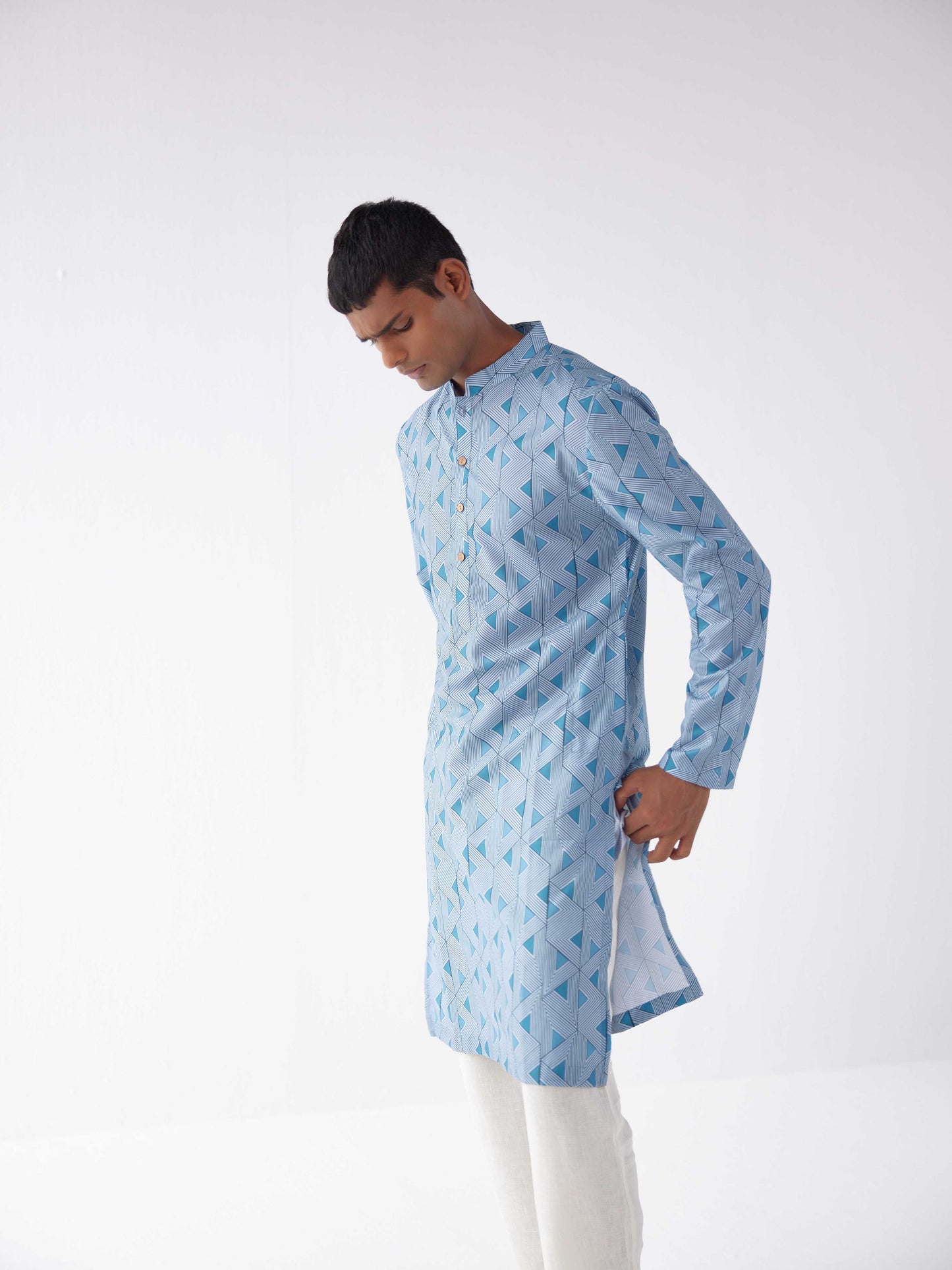 BLUE AZTEC KURTA