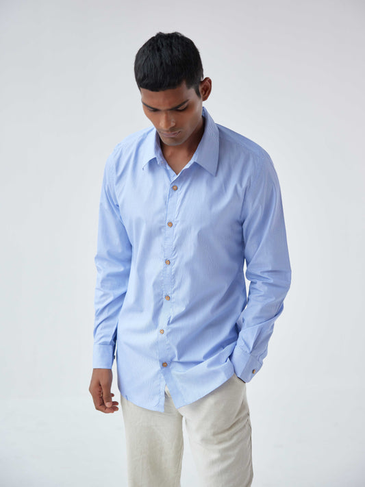 BLUE STRIPE RESORT FULL SLEEVES SHIRT