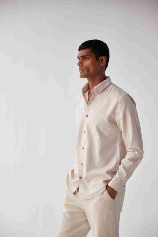 BEIGE LINEN SHIRT