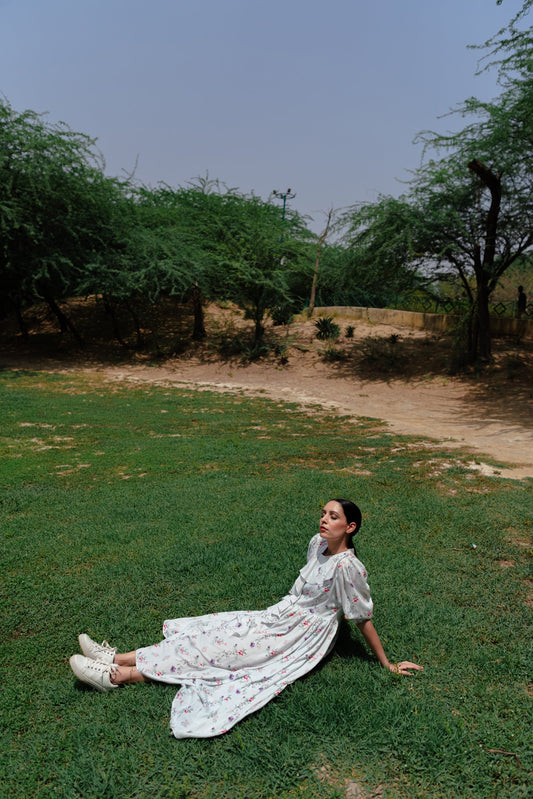 Calla (blue) Midi dress