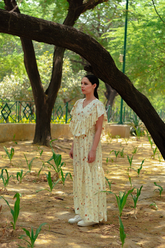 Luna (off-white) Maxi Dress