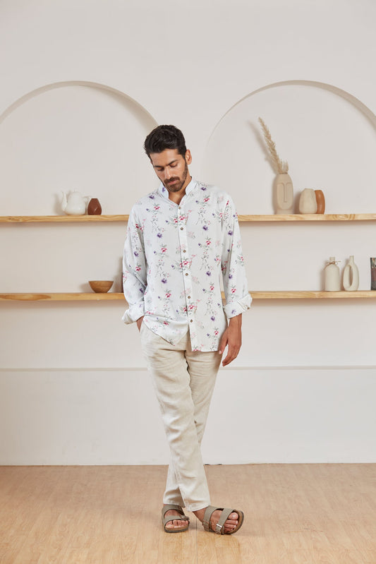 Calla (Blue) Shirt Full sleeves