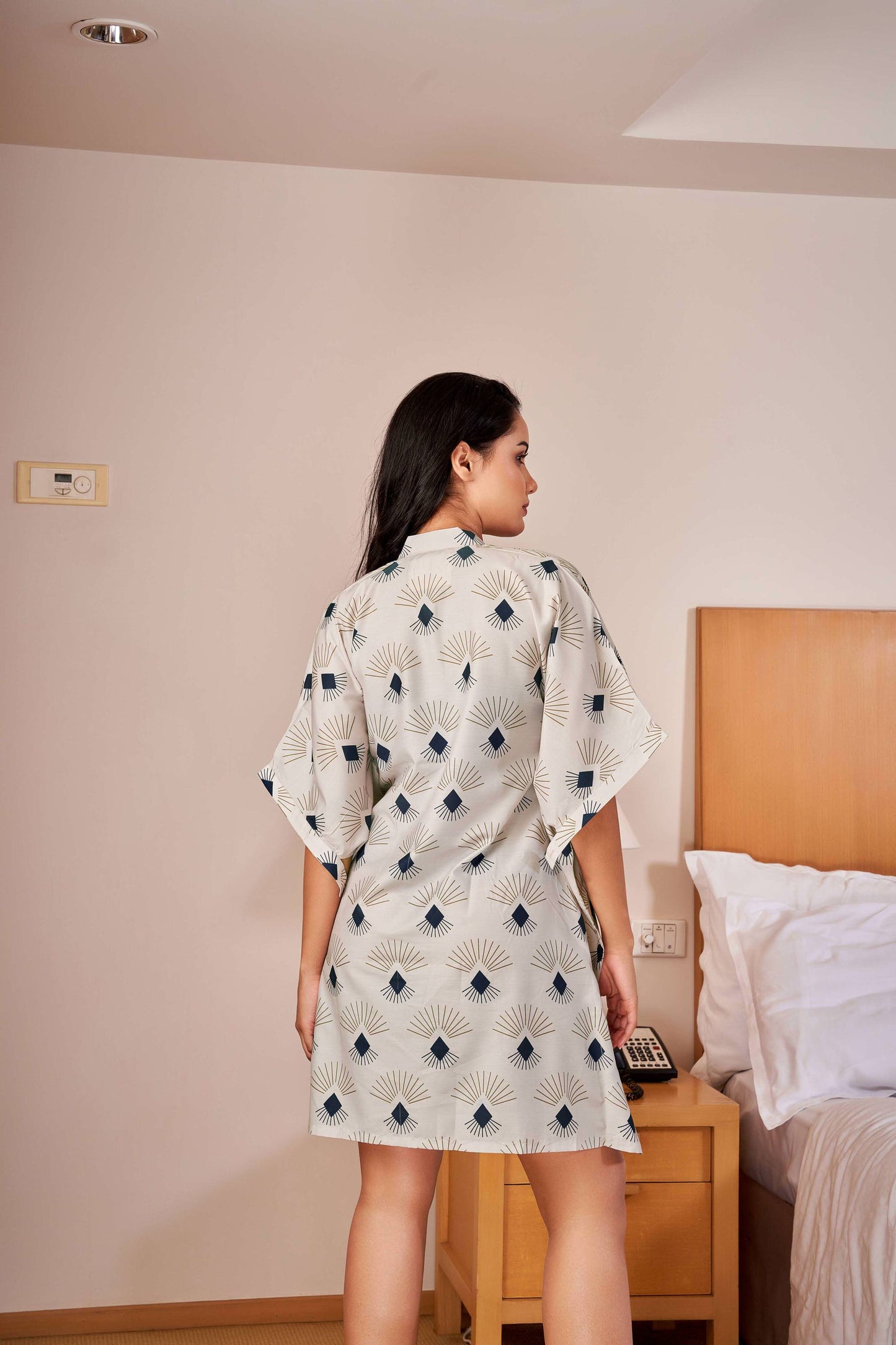 Art Deco Kaftan Midi Dress