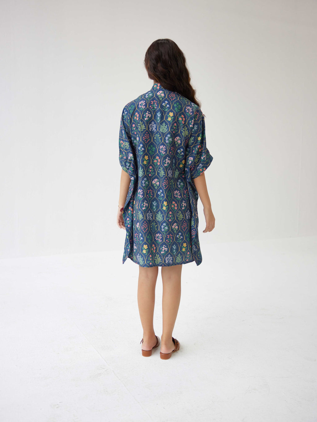 BLUE MUGHAL KAFTAN DRESS