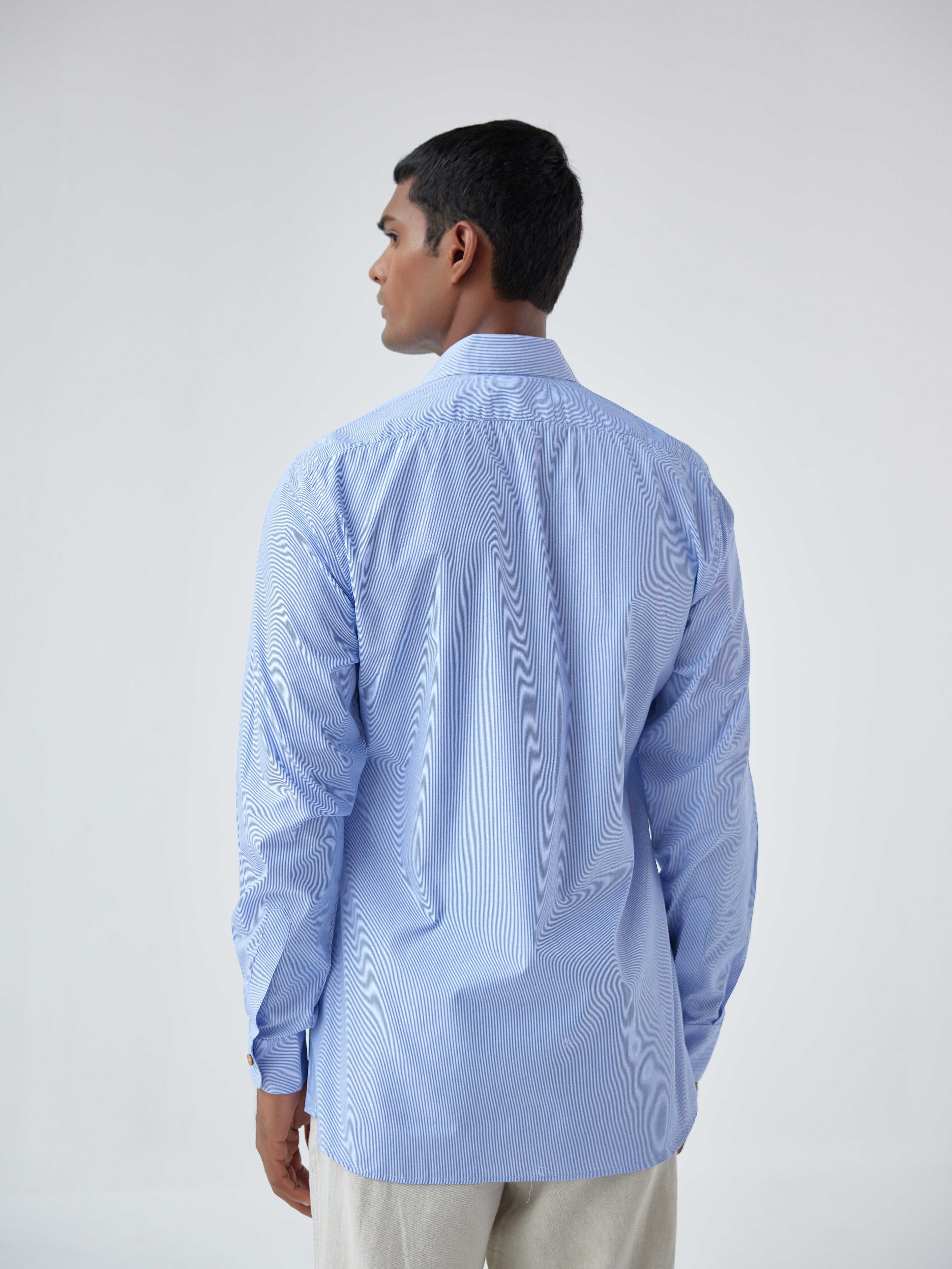 BLUE STRIPE RESORT FULL SLEEVES SHIRT