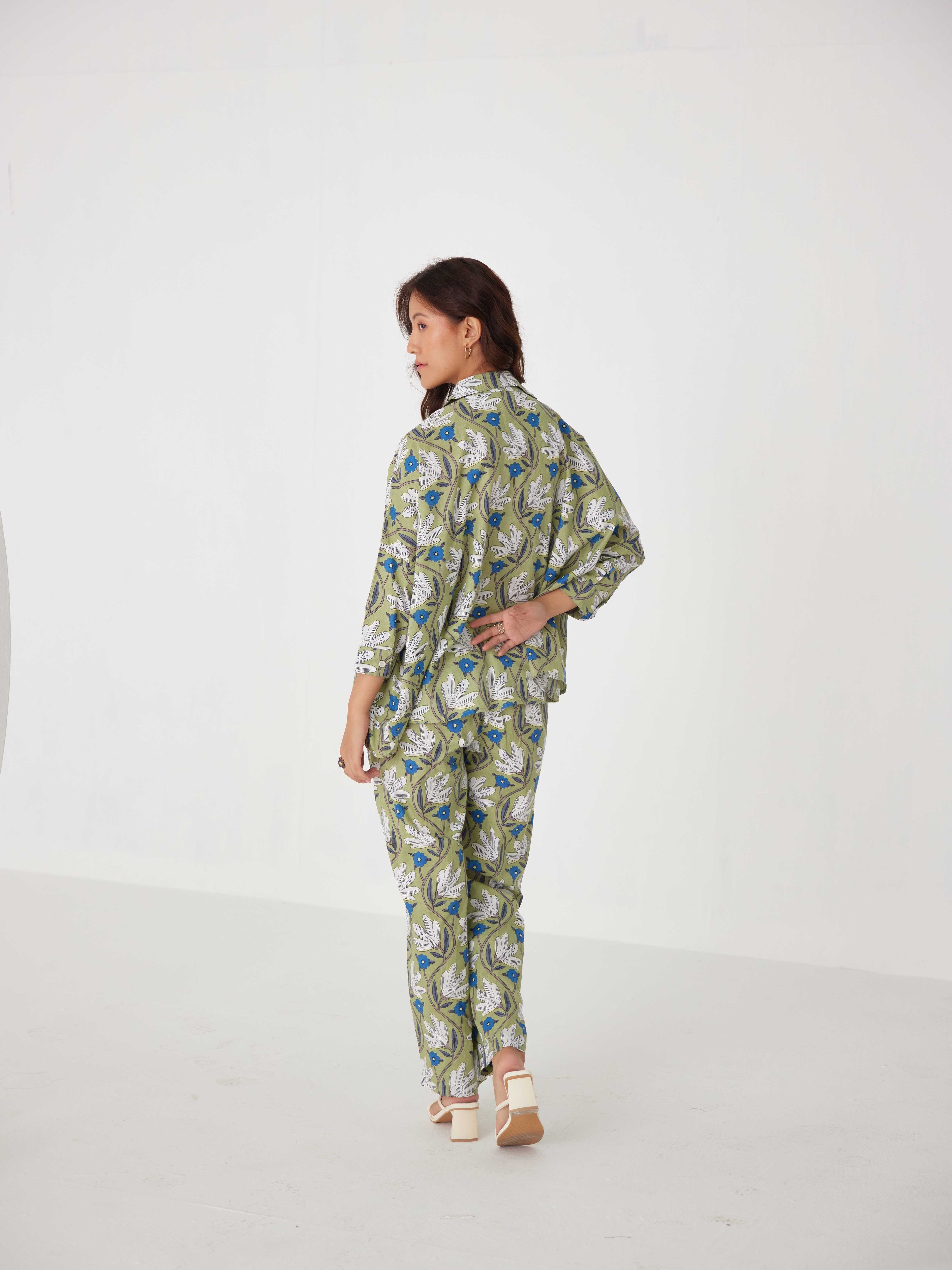 GREEN TULIP KAFTAN CO-RD