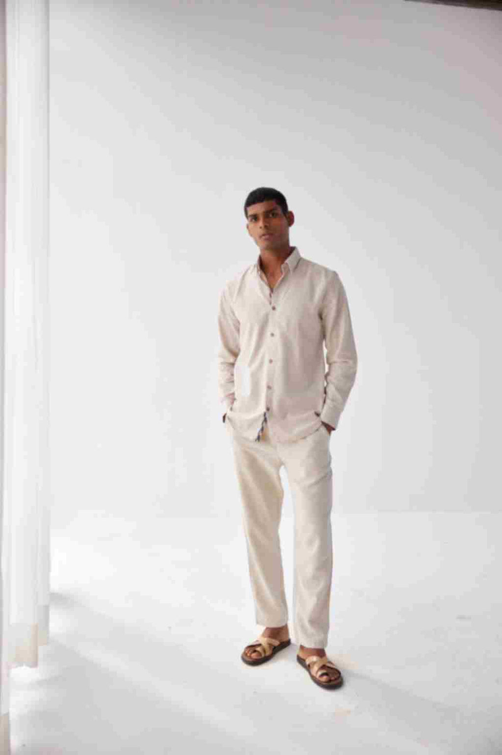 BEIGE LINEN SHIRT