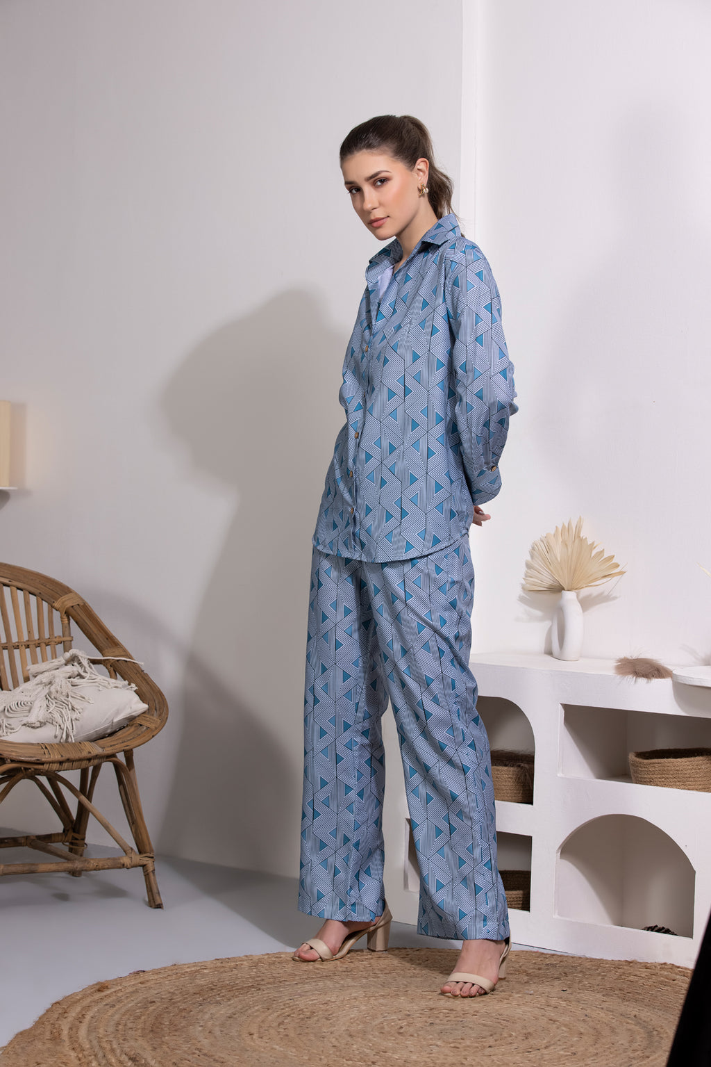 Ocean co-ord set for women full view - Label Kheerganga