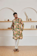 Mughal Garden kurta for men - Label Kheerganga