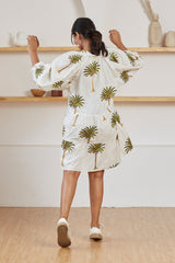 White Palm Mini Dress