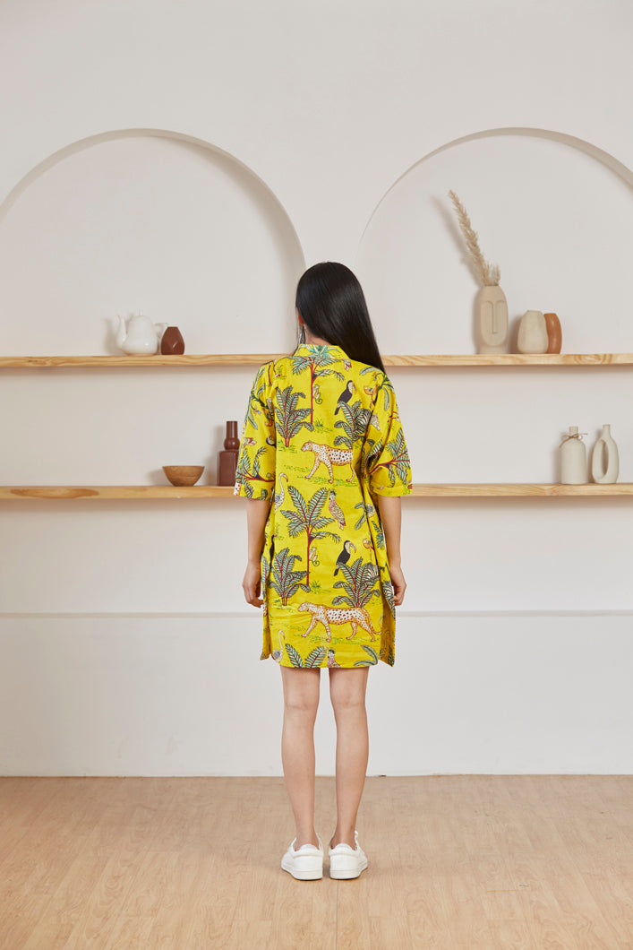 Vanaspati kaftan dress for women detail - Label Kheerganga