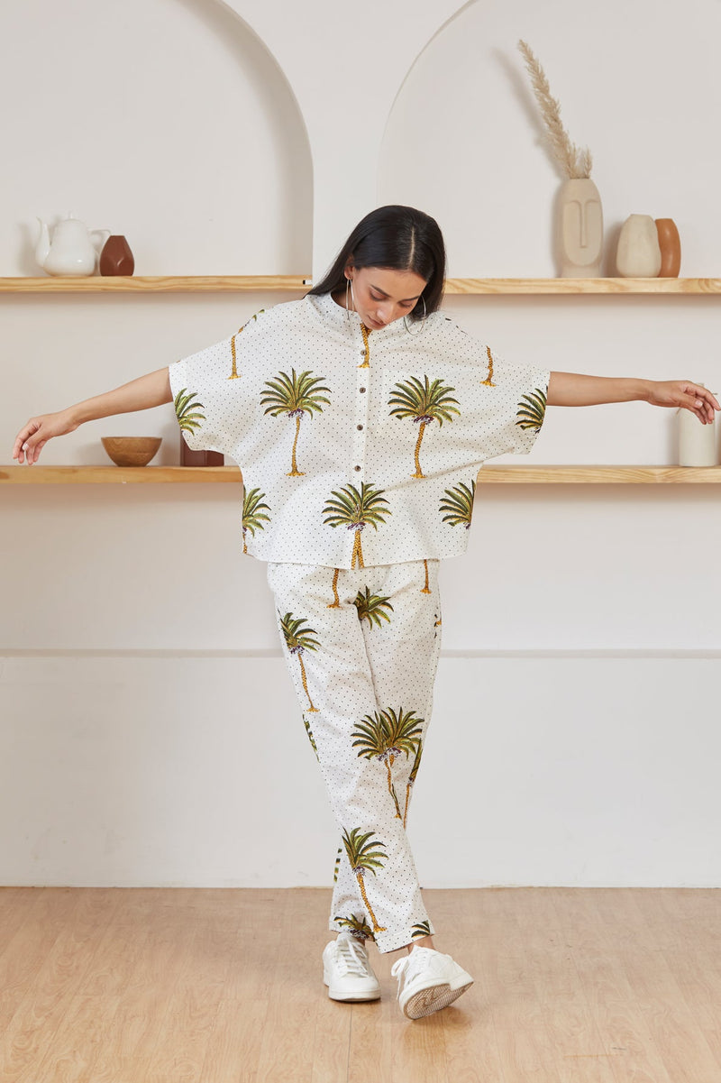 White Palm Co-ord Set
