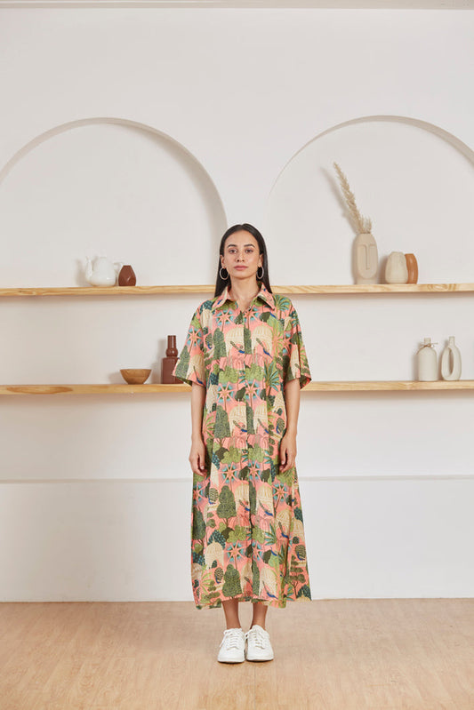 Mughal Garden Maxi- Dress