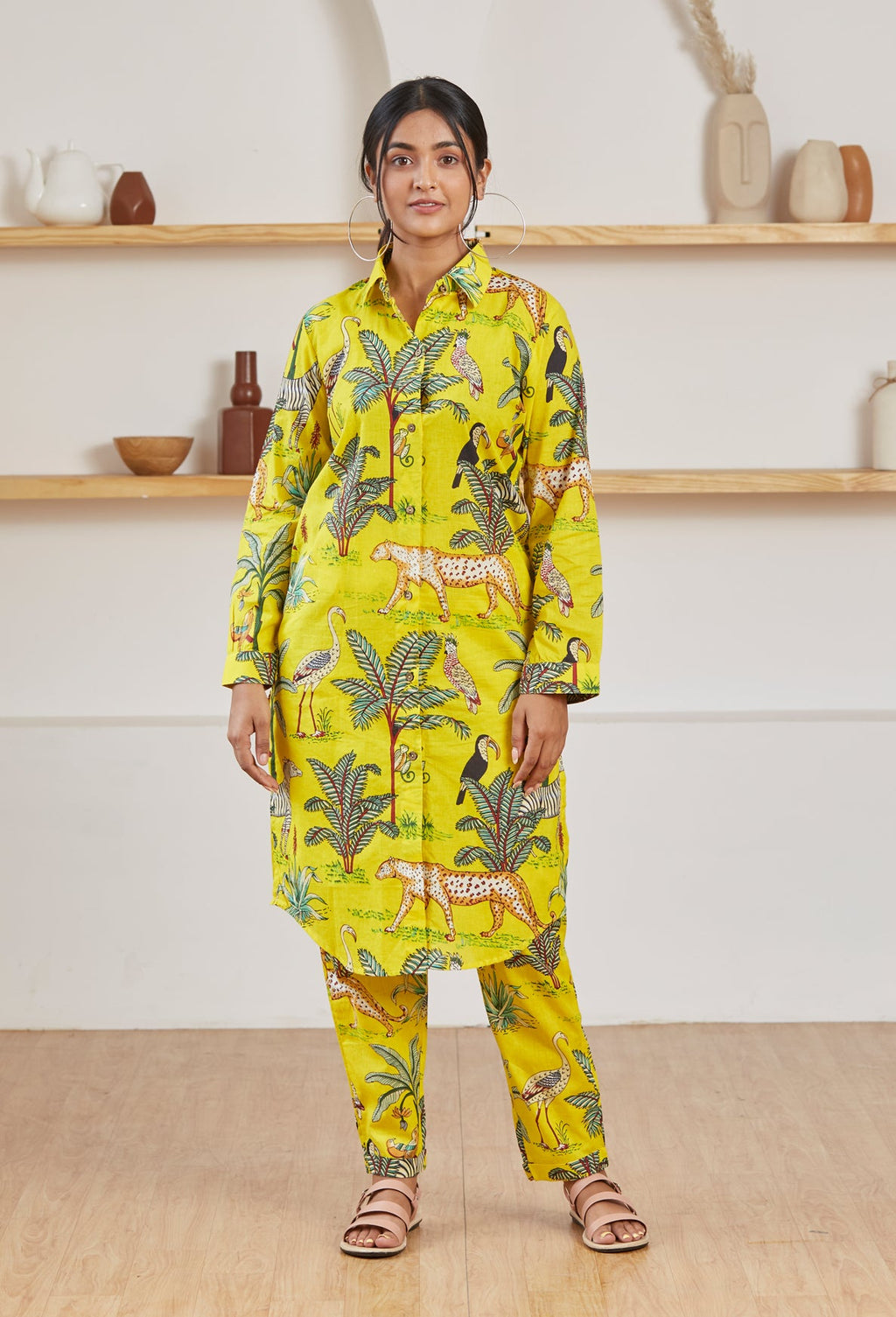 Vanaspati co-ord set for women front view - Label Kheerganga