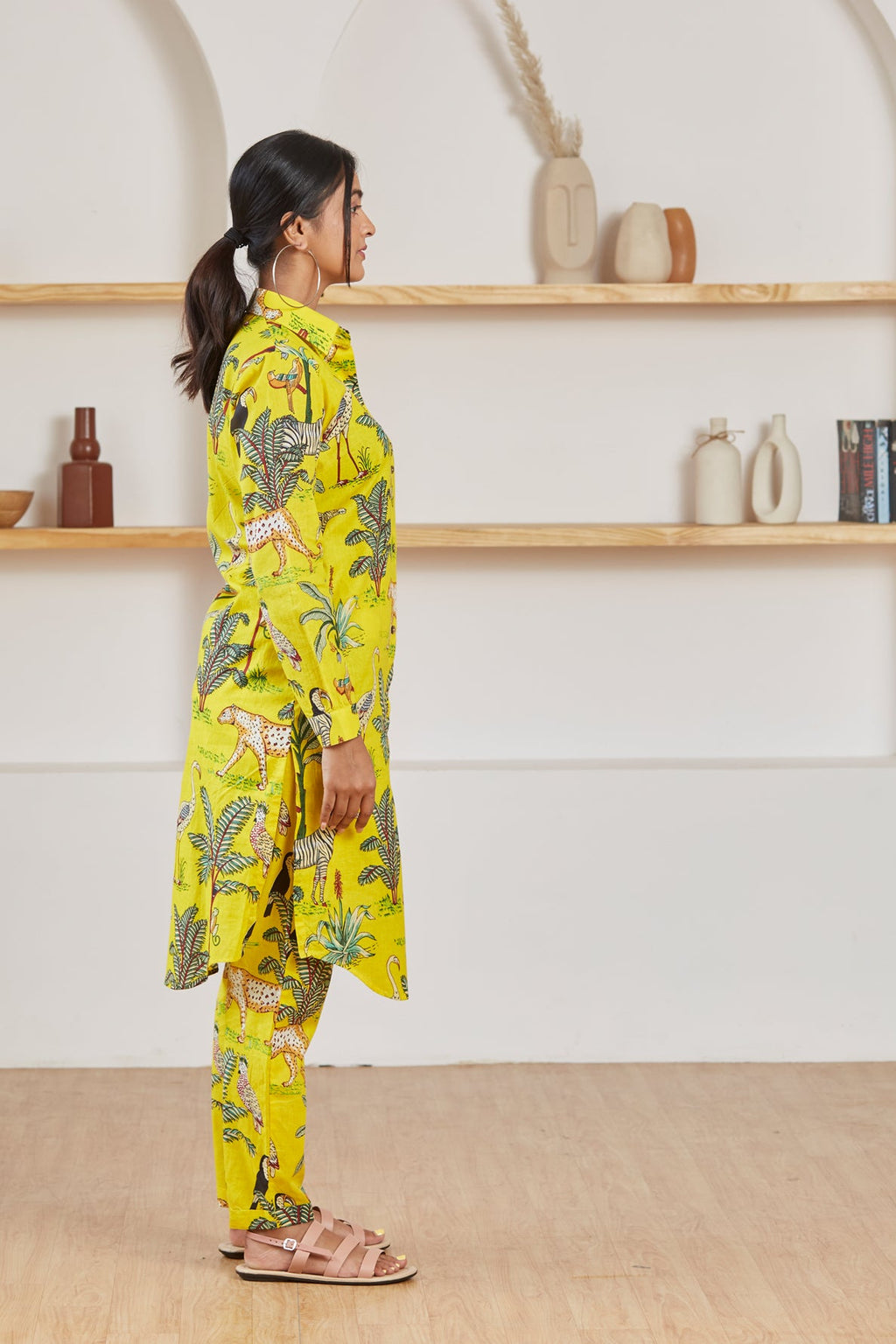 Vanaspati co-ord set for women side view - Label Kheerganga