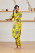 Vanaspati yellow co-ord set for women - Label Kheerganga