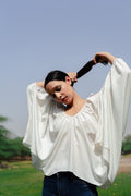 White Bird print top for women - Label Kheerganga