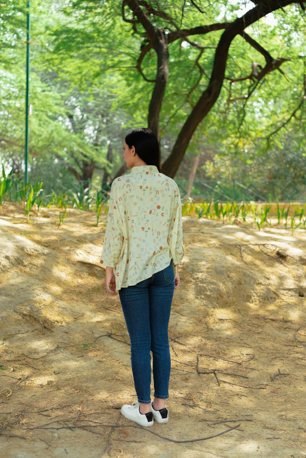 Luna off-white shirt for women side view - Label Kheerganga