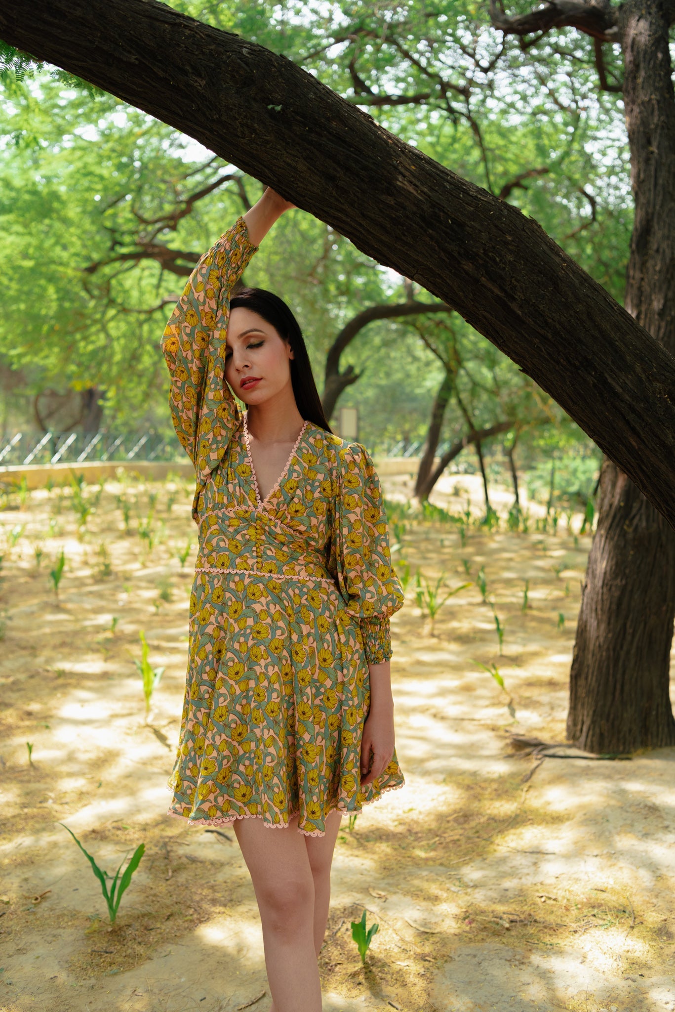 June (Peach) Mini Dress