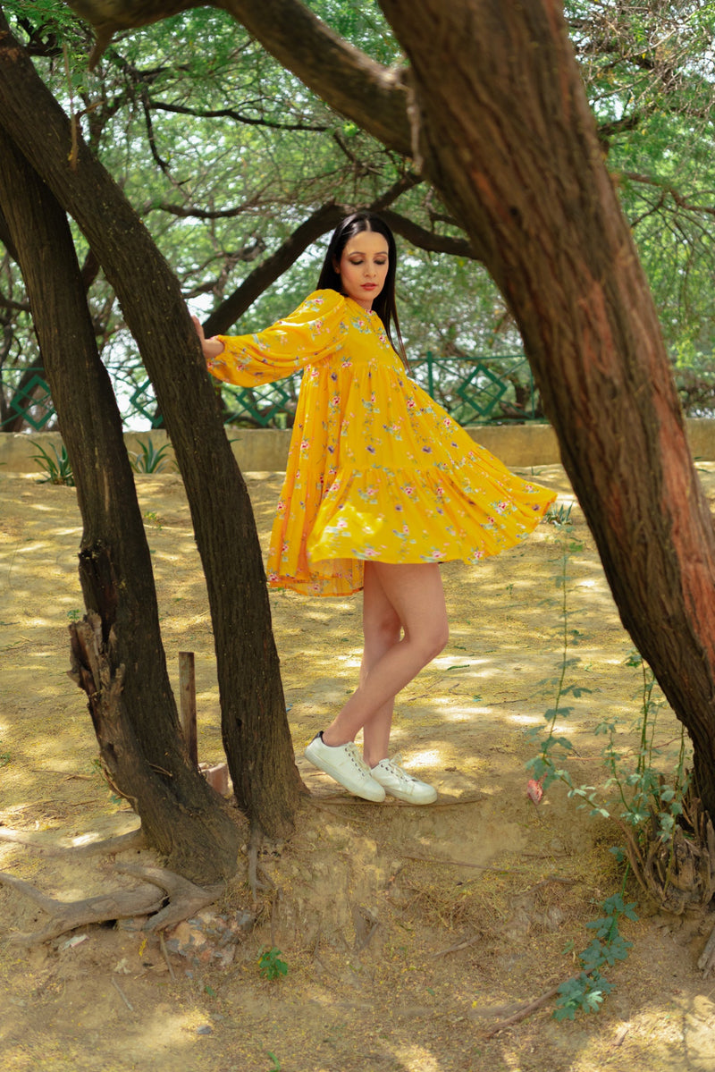 Calla (yellow) Mini Dress