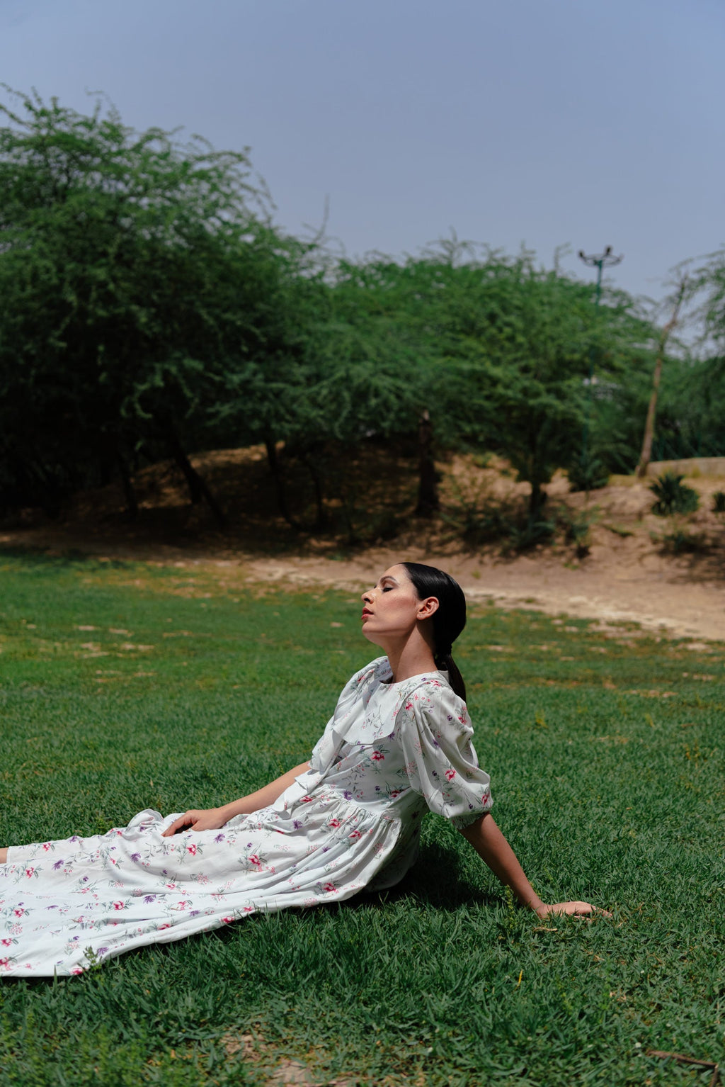 Calla (blue) Midi dress