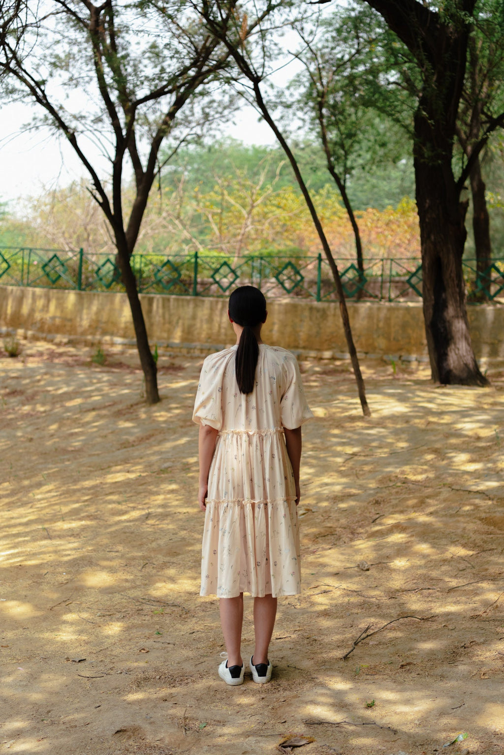 Ava (Peach) Midi Dress