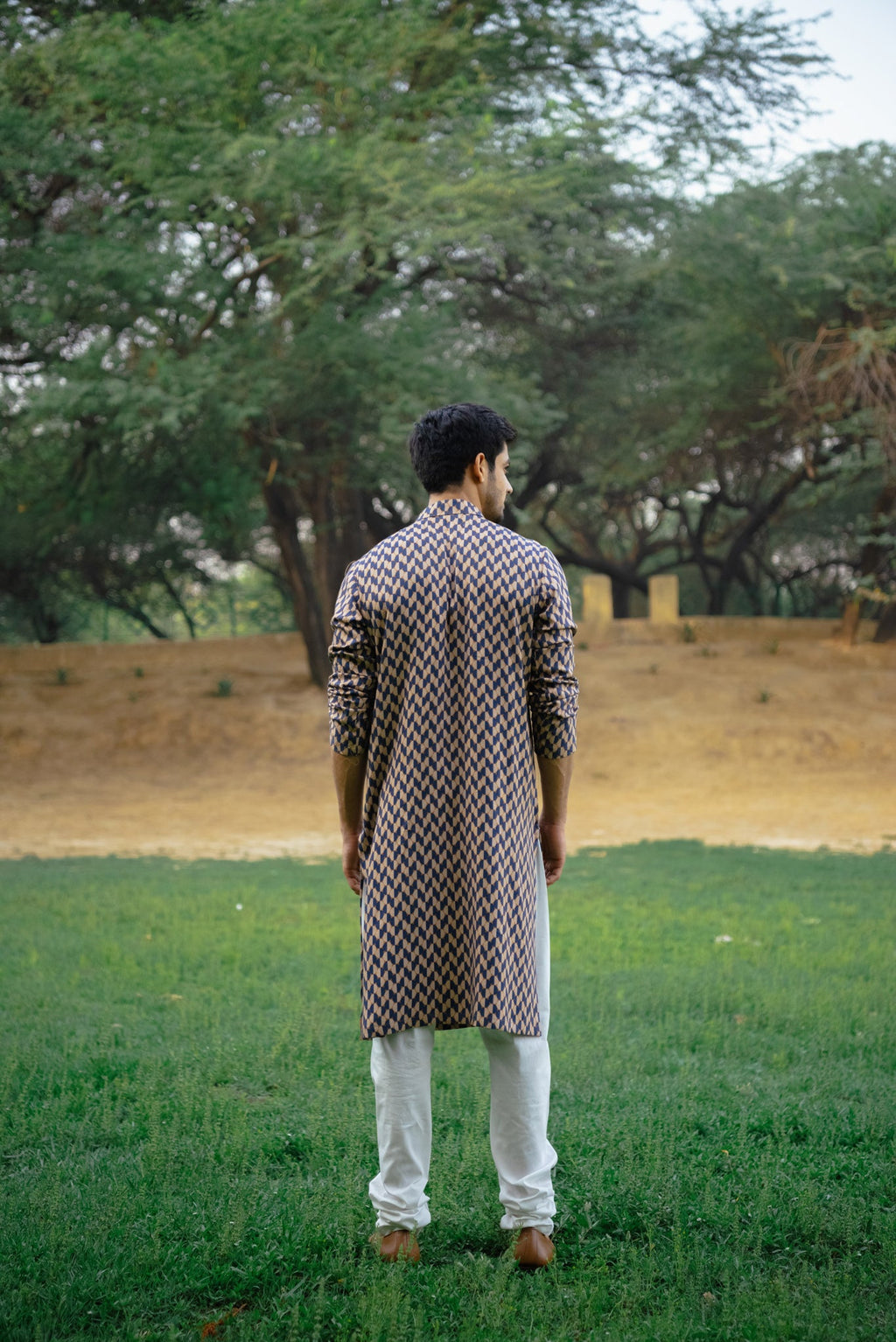 Ela kurta for men back view - Label Kheerganga