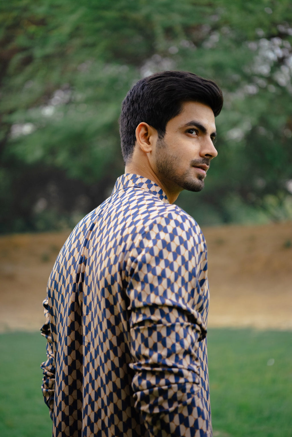 Ela kurta for men side view - Label Kheerganga