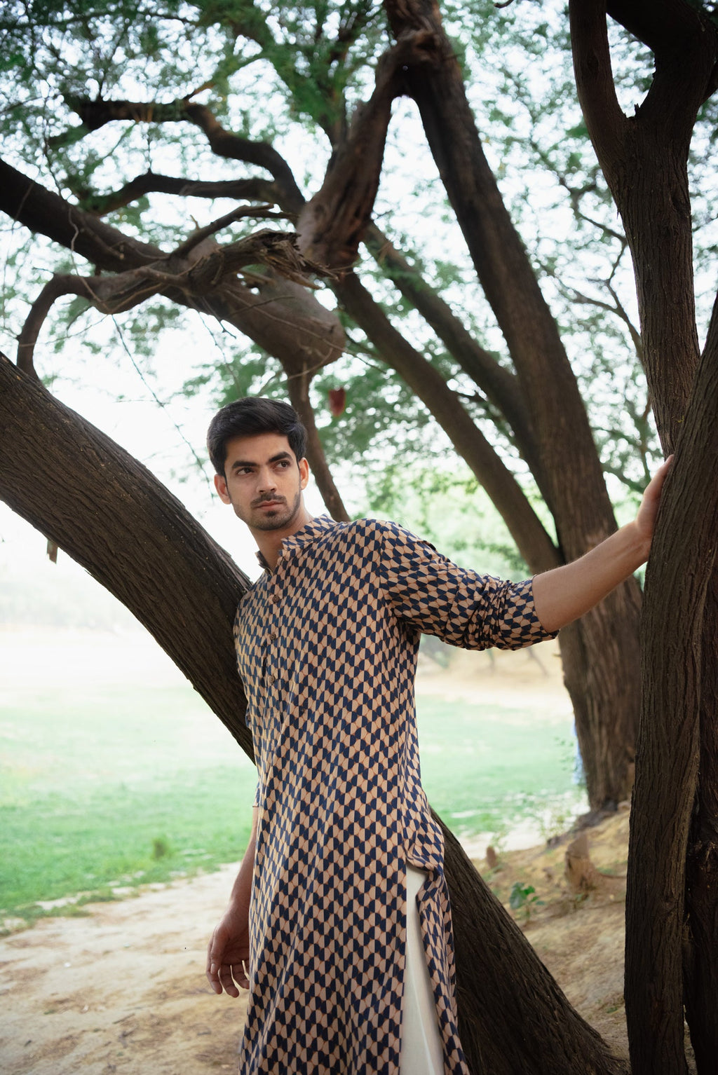 Ela kurta for men detail - Label Kheerganga