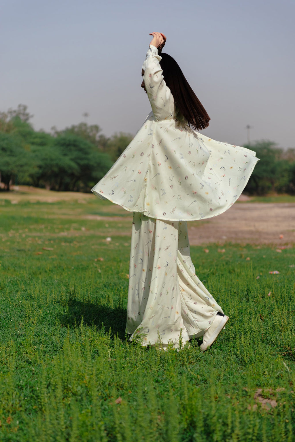 Ava off-white shirt for women back view - Label Kheerganga