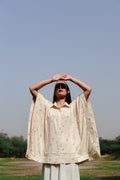 Ava peach kaftan shirt for women - Label Kheerganga
