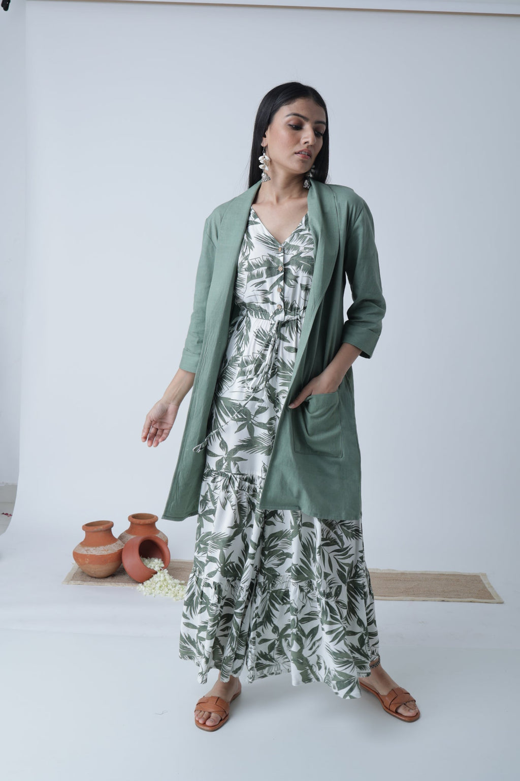 Bhagirath print women shrug - Label Kheerganga
