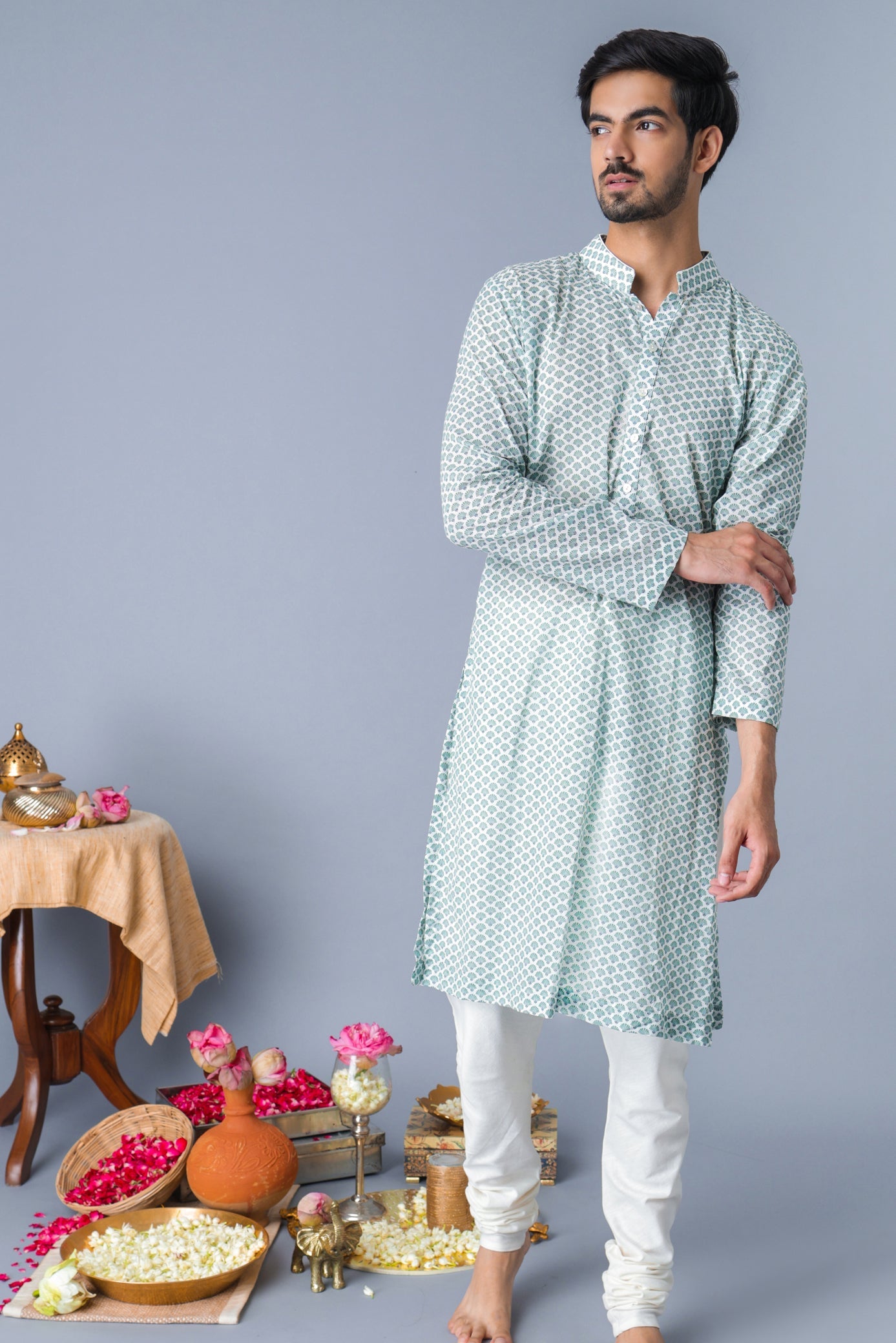 Pista shankh kurta