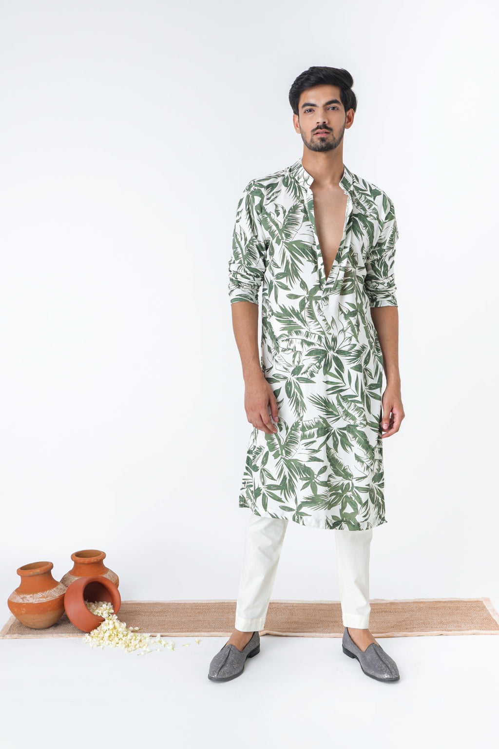 Sunderban print kurta for men - Label Kheerganga