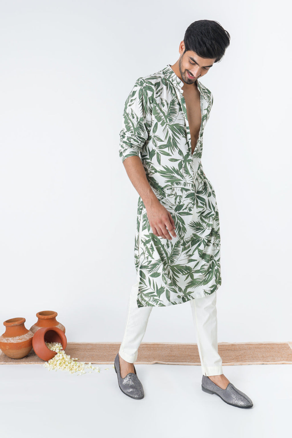 Sunderban kurta for men detail - Label Kheerganga