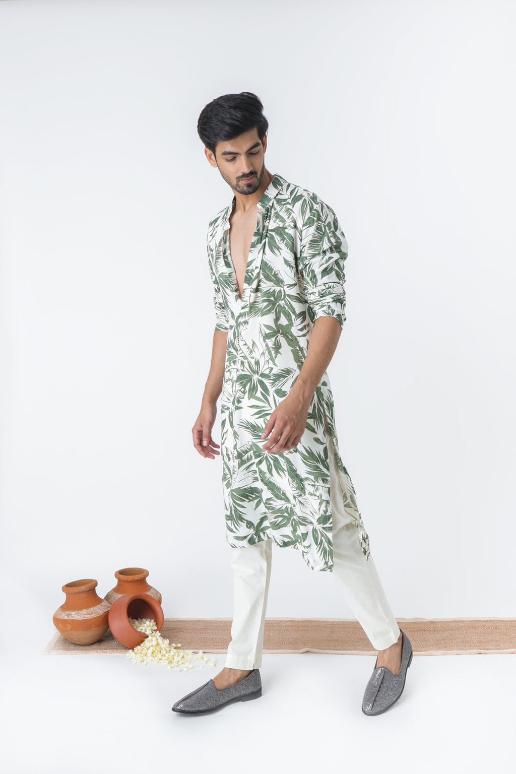 Sunderban kurta for men full view - Label Kheerganga