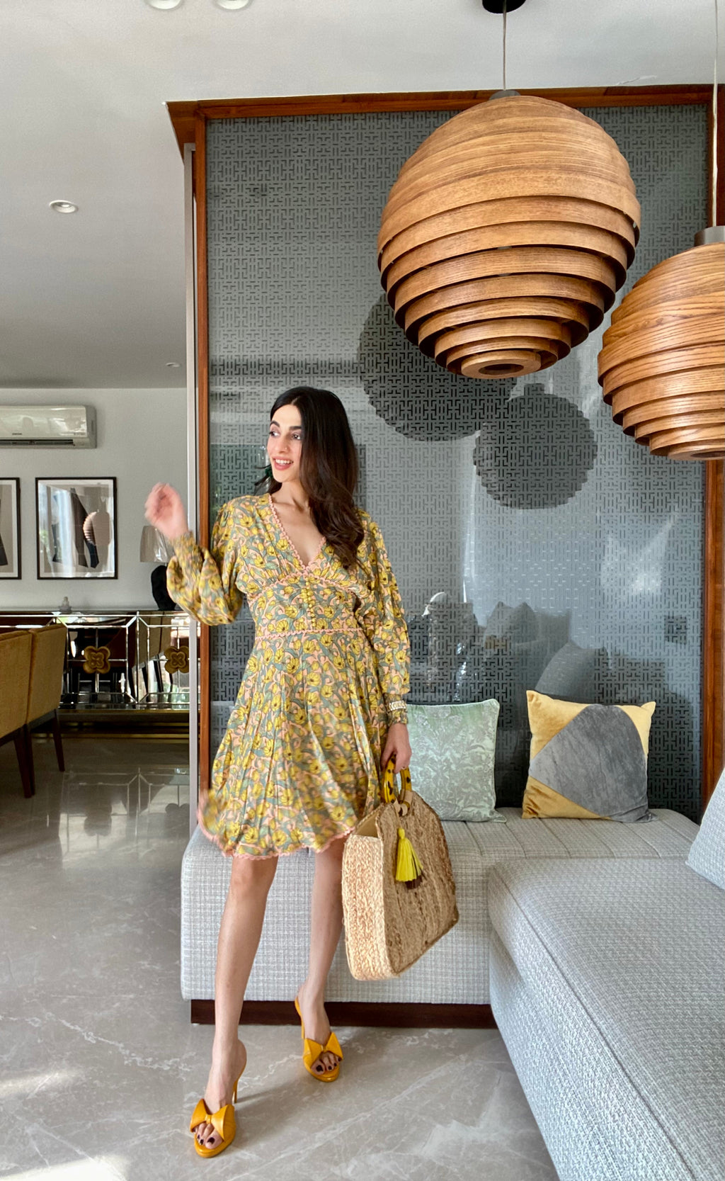 June (Peach) Mini Dress