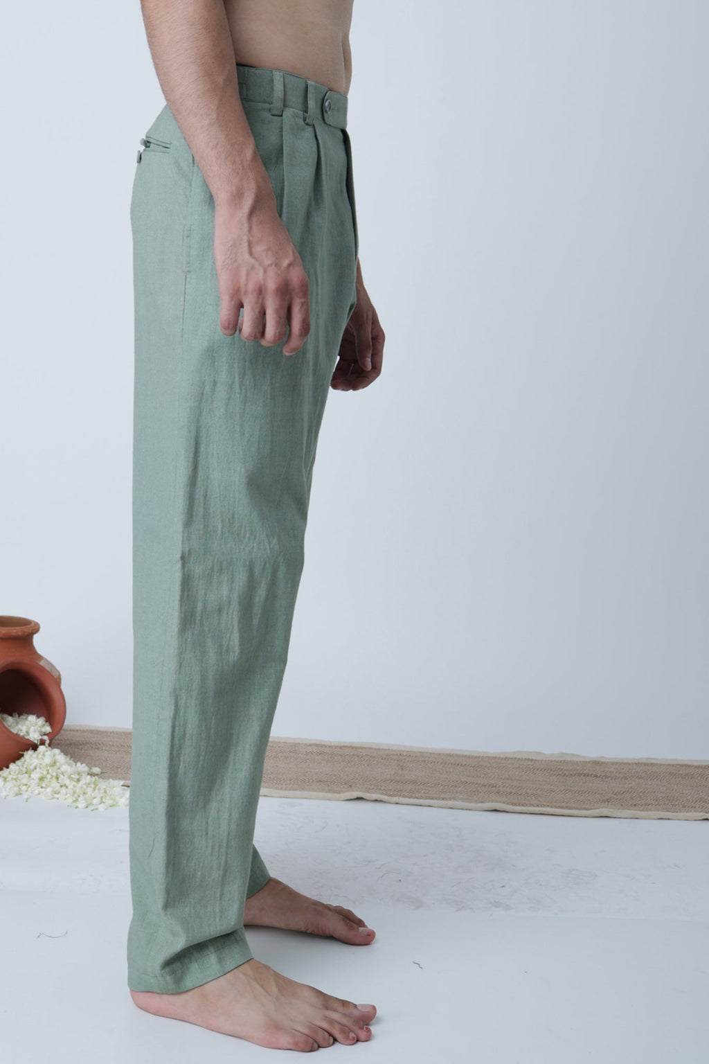 Bhagirath trousers for men back view - Label Kheerganga