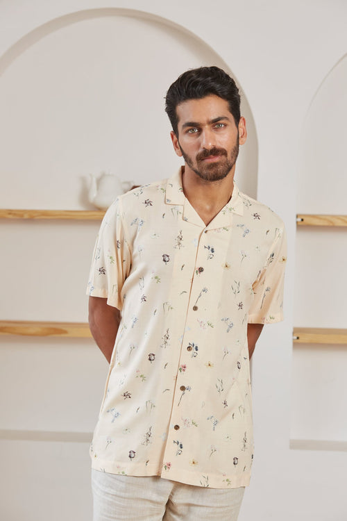 Ava peach shirt for men back view - Label Kheerganga