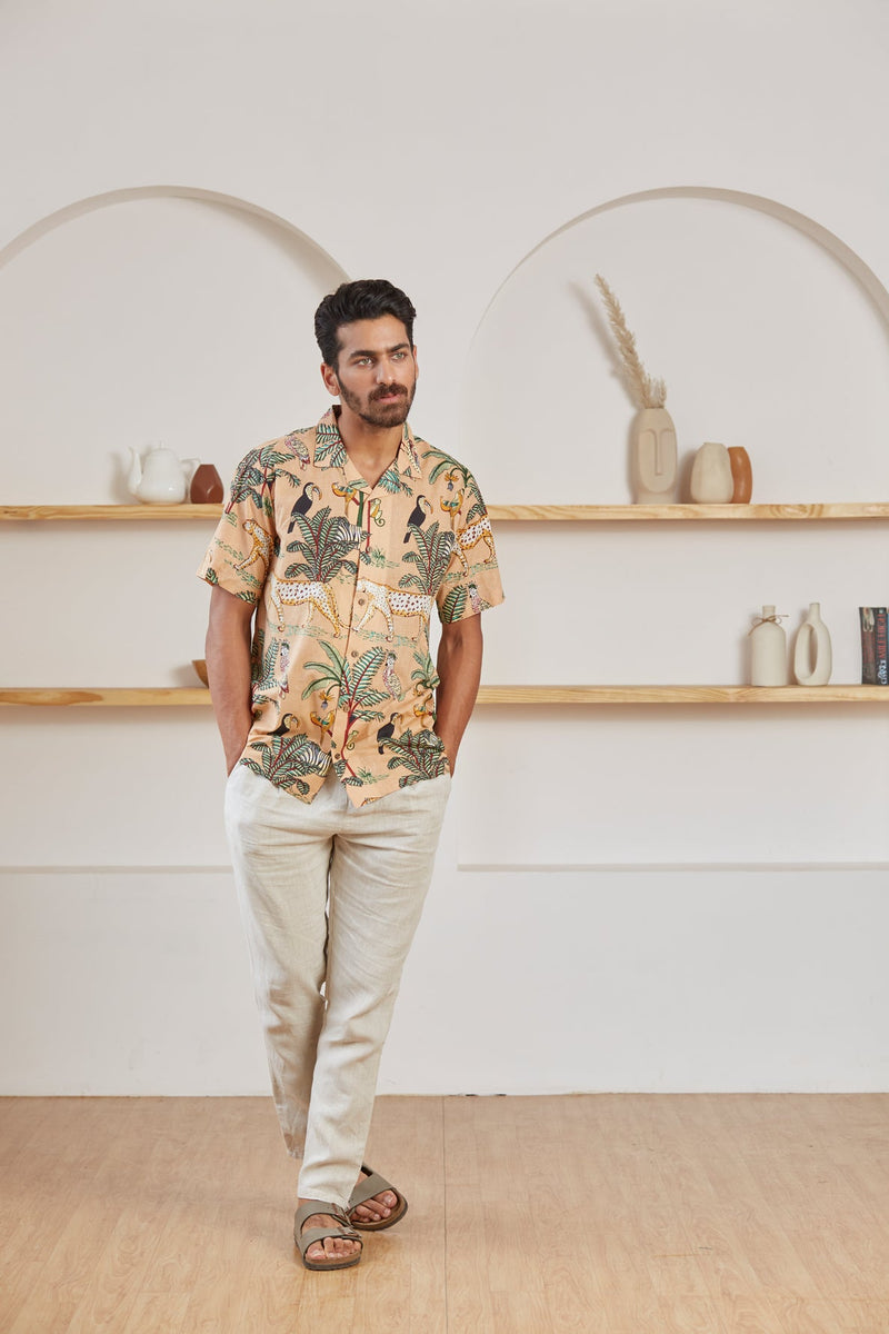 Van Print Shirt (Brown)