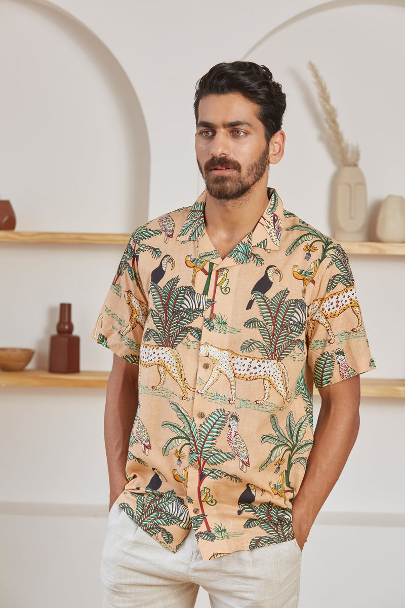 Van Print Shirt (Brown)